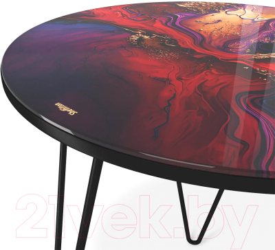 Журнальный столик Sheffilton SHT-CT27 (амарантовый/черный муар)