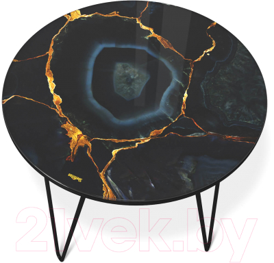 Журнальный столик Sheffilton SHT-CT27 (титановый кварц/черный муар)