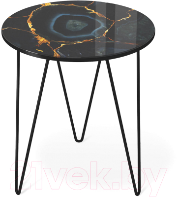 Журнальный столик Sheffilton SHT-CT27 (титановый кварц/черный муар)