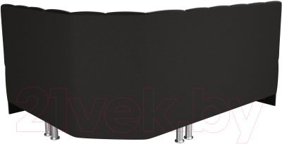 Уголок кухонный мягкий Лига Диванов Кантри 113 правый / 60338 (экокожа, черный)