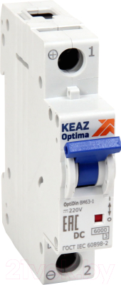 Выключатель автоматический КЭАЗ OptiDin BM63-1C16-DC-УХЛ3 / 261159 - фото