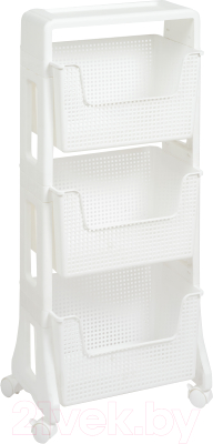 Этажерка Violet Лофт 3-х ярусная на колесах / 770306 - фото