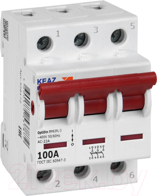 Выключатель нагрузки КЭАЗ OptiDin BM63PL-3100-УХЛ3 / 328172 - фото