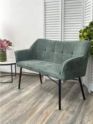 Скамья кухонная мягкая M-City Bergamo / 624M05233 (UF998-11 малахит)