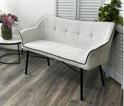 Скамья кухонная мягкая M-City Bergamo / 624M05231 (UF998-14 светло-серый/UF998-16 темно-серый)