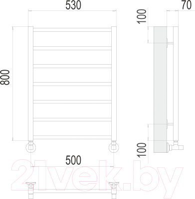 Полотенцесушитель водяной Terminus Контур П7 500x800