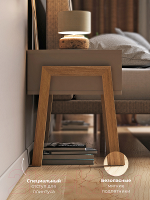 Прикроватная тумба Crafto Мунк 05 44x40x50 (латте)