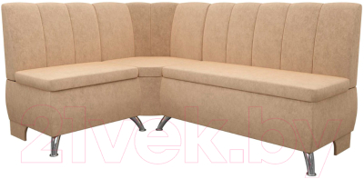Уголок кухонный мягкий Лига Диванов Кантри 113 левый / 60330 (микровельвет, бежевый) - фото
