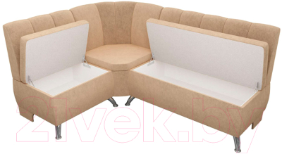 Уголок кухонный мягкий Лига Диванов Кантри 113 левый / 60330 (микровельвет, бежевый)