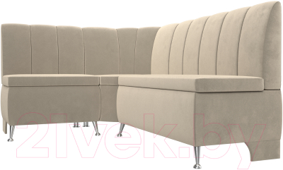 Уголок кухонный мягкий Лига Диванов Кантри 113 левый / 60330 (микровельвет, бежевый)