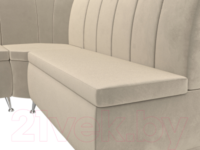 Уголок кухонный мягкий Лига Диванов Кантри 113 левый / 60330 (микровельвет, бежевый)