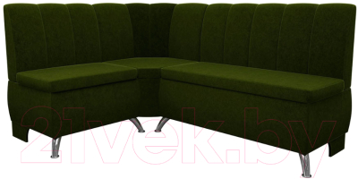 Уголок кухонный мягкий Лига Диванов Кантри 113 левый (микровельвет, зеленый) - фото