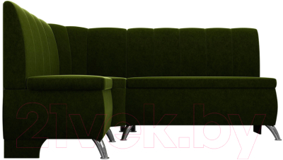 Уголок кухонный мягкий Лига Диванов Кантри 113 левый (микровельвет, зеленый)