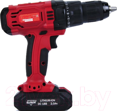 Аккумуляторная дрель-шуруповерт Elitech ДА 18СЛ2