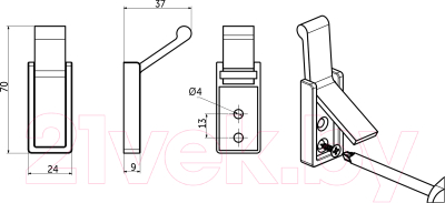 Крючок для одежды AKS Klick