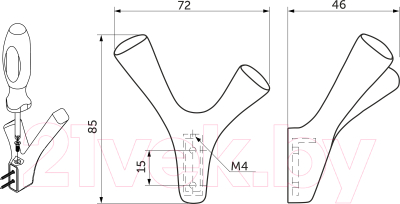 Крючок для одежды AKS Omega