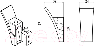 Крючок для одежды AKS Slash