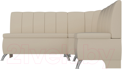 Уголок кухонный мягкий Лига Диванов Кантри 113 левый / 60335 (экокожа, бежевый)