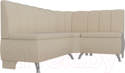 Уголок кухонный мягкий Лига Диванов Кантри 113 левый / 60335 (экокожа, бежевый)
