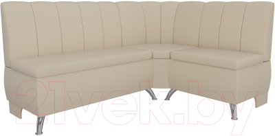 Уголок кухонный мягкий Лига Диванов Кантри 113 левый / 60335 (экокожа, бежевый)