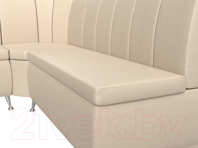 Уголок кухонный мягкий Лига Диванов Кантри 113 левый / 60335 (экокожа, бежевый)