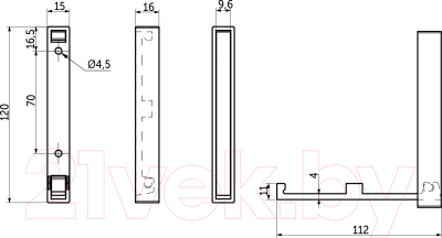 Крючок для одежды AKS Step