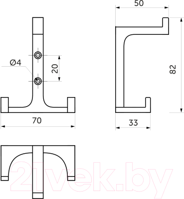 Крючок для одежды AKS Triton