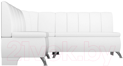 Уголок кухонный мягкий Лига Диванов Кантри 113 левый / 60336 (экокожа, белый)