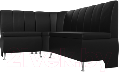 Уголок кухонный мягкий Лига Диванов Кантри 113 левый / 60338 (экокожа, черный)