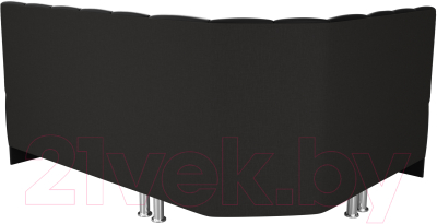 Уголок кухонный мягкий Лига Диванов Кантри 113 левый / 60338 (экокожа, черный)