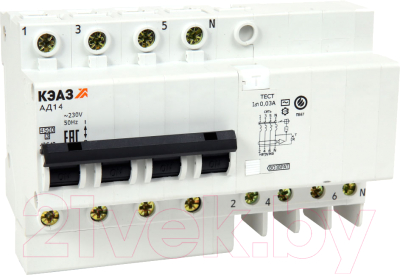 Дифференциальный автомат КЭАЗ АД14-42C63-АC-УХЛ4 / 141611 - фото