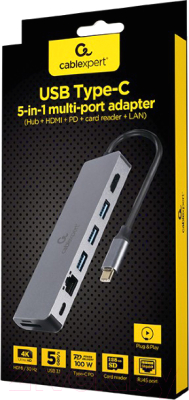 Док-станция для ноутбука Gembird A-CM-COMBO5-05