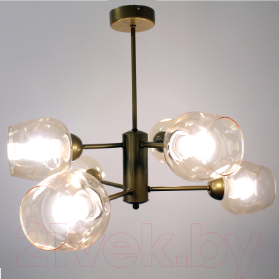 Люстра Элетех Адель 161 НПБ 01-6x60-125 Е27 / 1005405231 (золото)