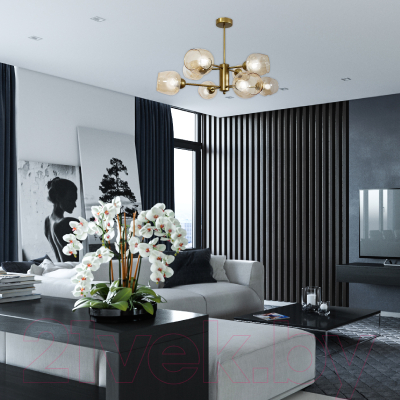 Люстра Элетех Адель 181 НПБ 01-8x60-111 Е27 / 1005405232 (золото)