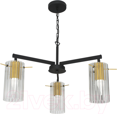 Люстра Элетех Эсми 231 НСБ 01-3x60-172 Е27 / 1005405248 (черный/золото) - фото