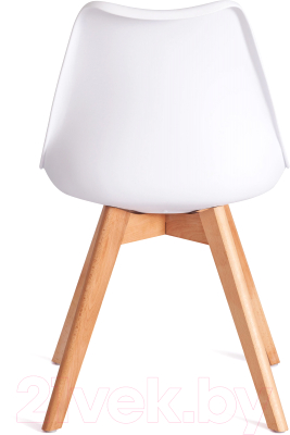 Стул Tetchair Tulip дерево/пластик/экокожа (белый)