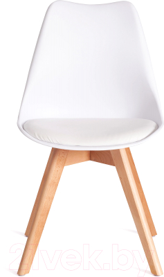 Стул Tetchair Tulip дерево/пластик/экокожа (белый)
