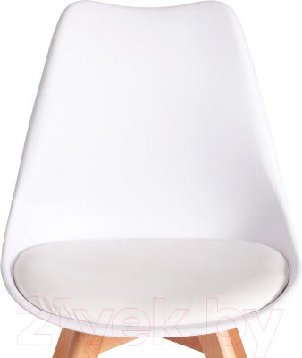 Стул Tetchair Tulip дерево/пластик/экокожа (белый)