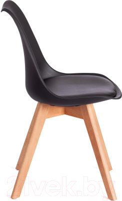 Стул Tetchair Tulip дерево/пластик/экокожа (черный)