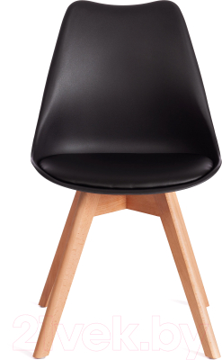 Стул Tetchair Tulip дерево/пластик/экокожа (черный)
