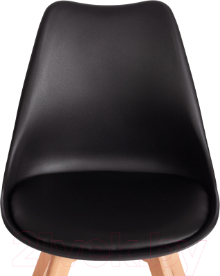 Стул Tetchair Tulip дерево/пластик/экокожа (черный)