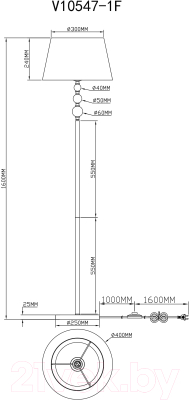 Торшер Moderli Feels / V10547-1F