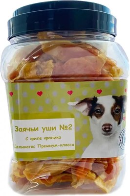 Лакомство для собак O'dog Заячьи уши №2 с филе кролика - фото