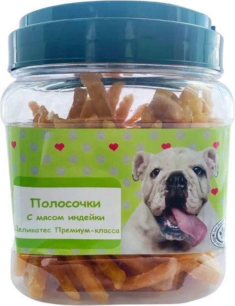 Лакомство для собак O'dog Полосочки с мясом индейки - фото