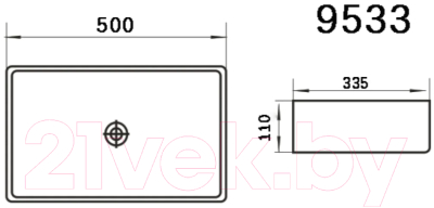 Умывальник Axus 50 / 9533