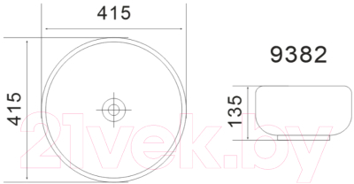 Умывальник Axus 41.5 / 9382