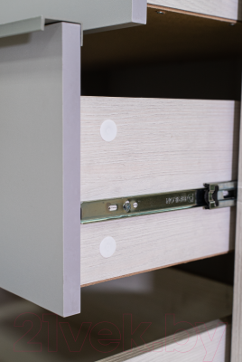 Комод Олмеко Аданте 57.04 (ясень анкор светлый/серый)