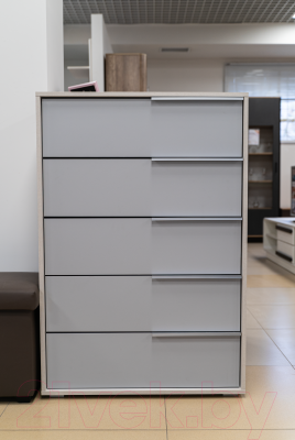 Комод Олмеко Аданте 57.04 (ясень анкор светлый/серый)