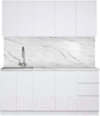Кухонный гарнитур Артём-Мебель Мэри СН-114 ДСП 1.8м (белый)