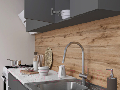 Кухонный гарнитур Артём-Мебель Мэри СН-114 ДСП 1.6м (серый графит)